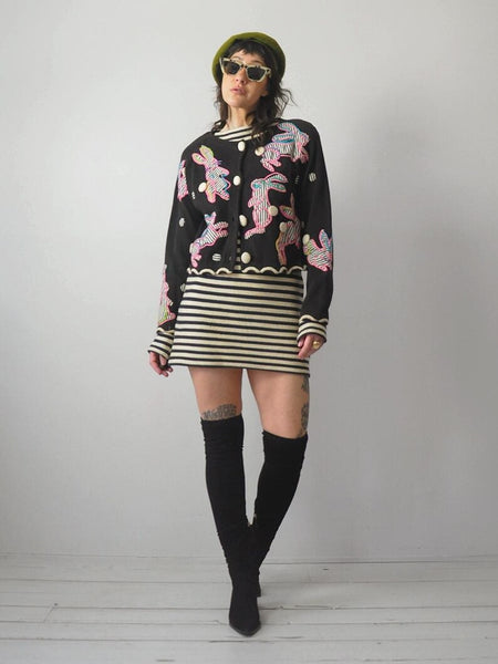 1995 Michael Simon Bunny Cardigan