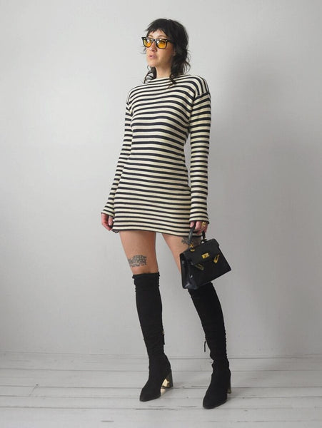 60's French Terry Striped Sailor Dress