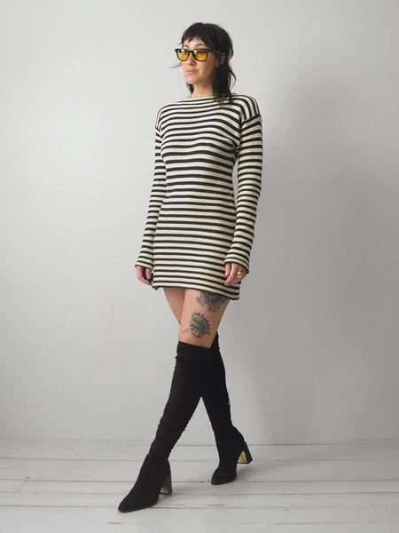 60's French Terry Striped Sailor Dress