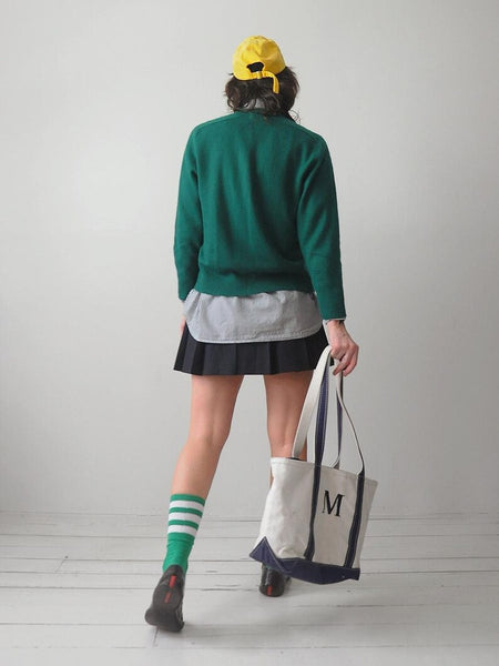 1960's Forest Green Knit Cardigan