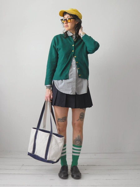 1960's Forest Green Knit Cardigan