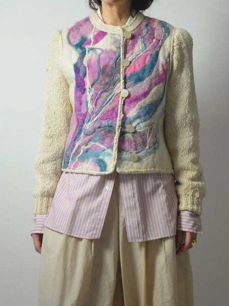 Rare Cynthia Boyer Fiber Art Felted Jacket