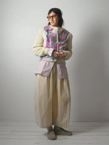 Rare Cynthia Boyer Fiber Art Felted Jacket