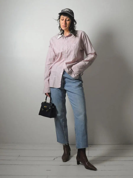 80's Christian Dior Pinstriped Shirt