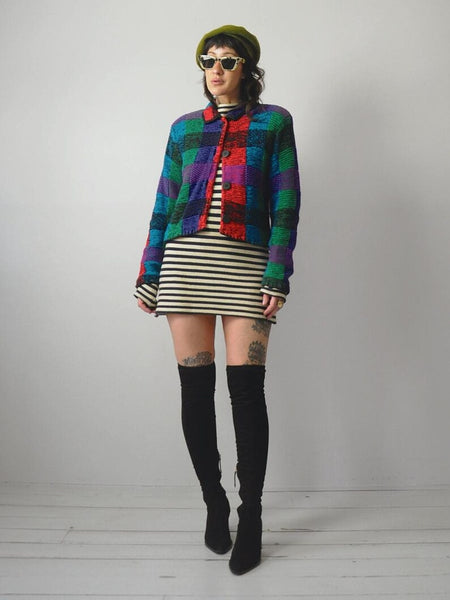 1997 Plaid Michael Simon Nanny Cardigan