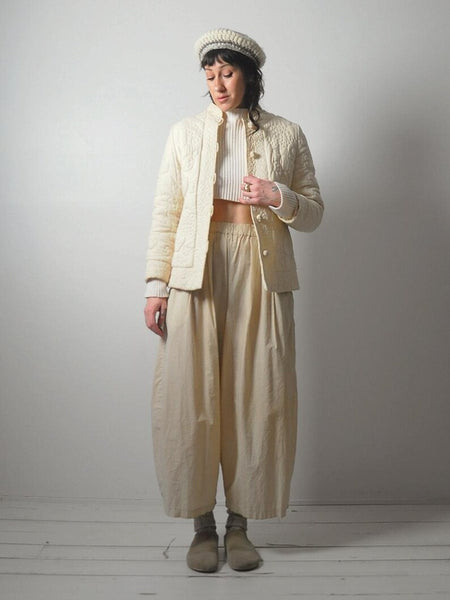 1980's Raw Silk Quilted Jacket