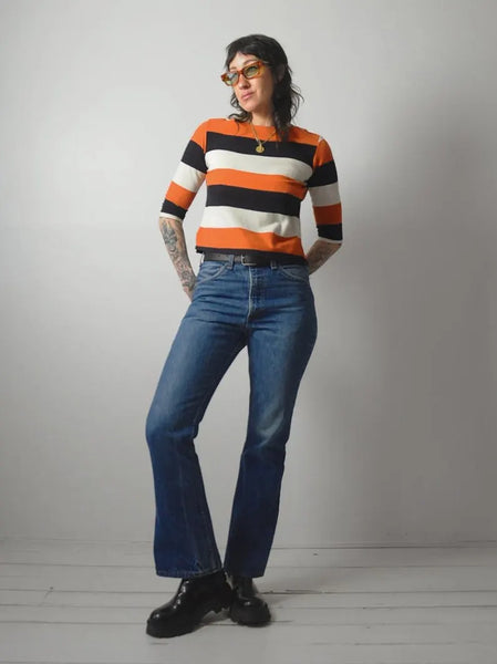 1960's Boatneck Striped Shirt
