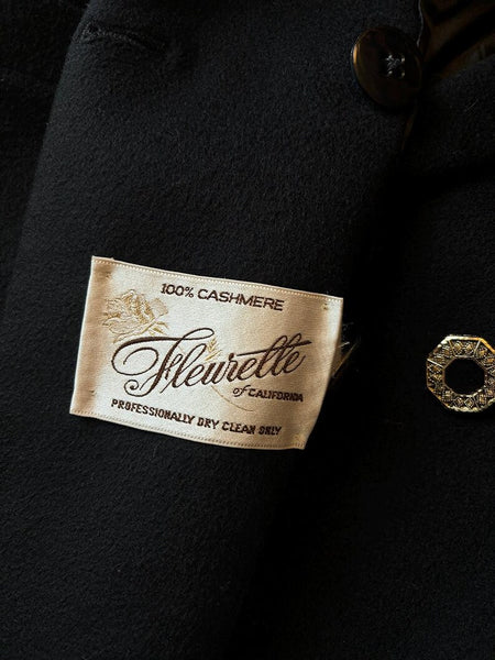Tailored Black Cashmere Coat