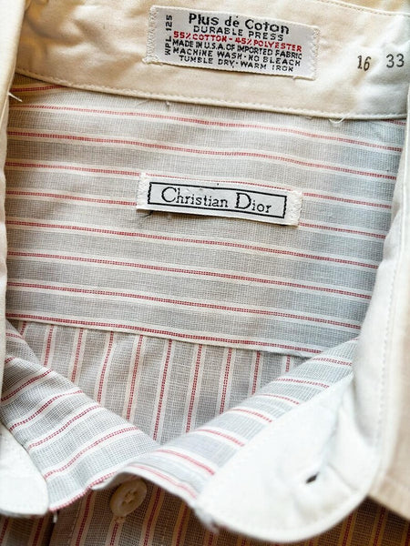 1980's Christian Dior Pinstripe Shirt
