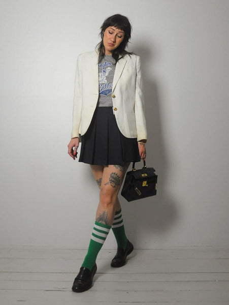 1980's Ivory Woven Blazer