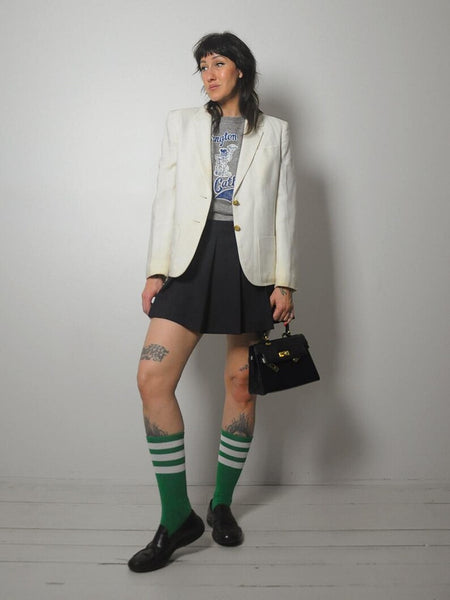 1980's Ivory Woven Blazer