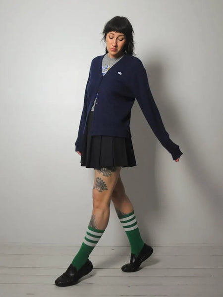 Navy Oversized Lacoste Cardigan