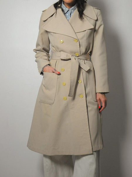 1970's Tan Trench Coat