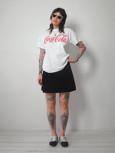 90's Black Velvet Mini Skirt