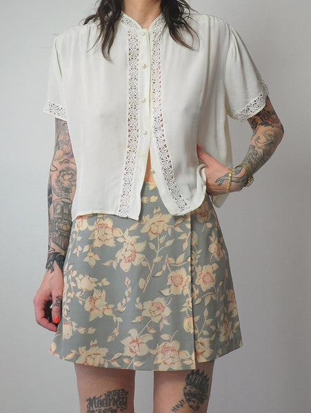 1950's Crochet Lace Blouse