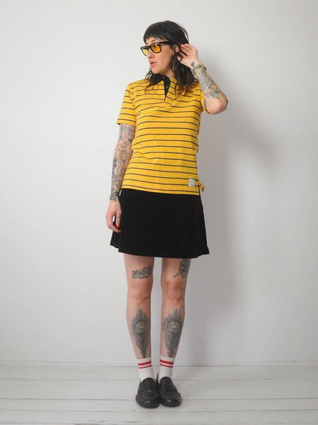 1980's Calvin Klein Striped Polo Shirt