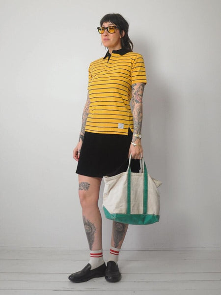 1980's Calvin Klein Striped Polo Shirt