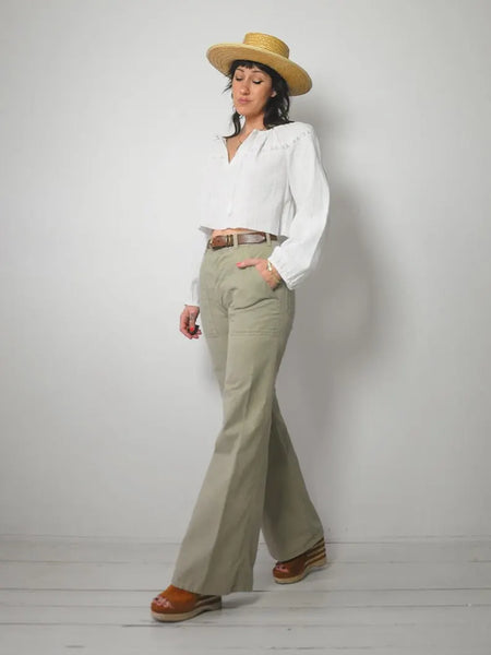 1970's Sage Flared Pants 28x33