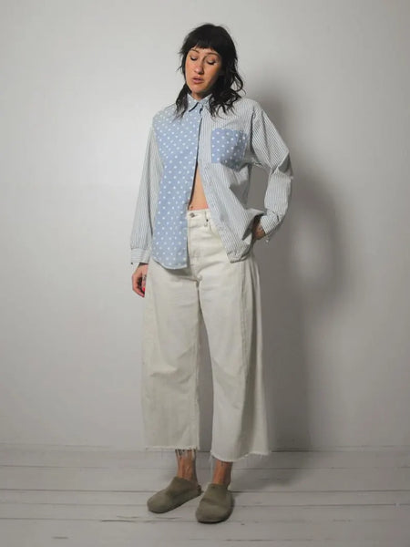 1980's Polka Dot & Stripe Shirt