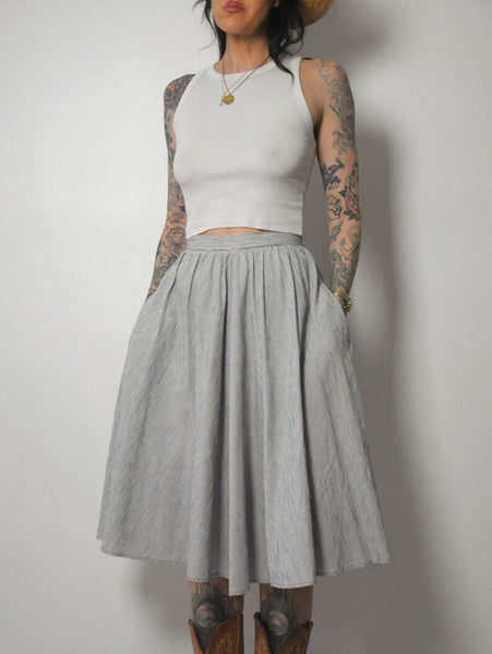 1970's Striped Full Circle Skirt
