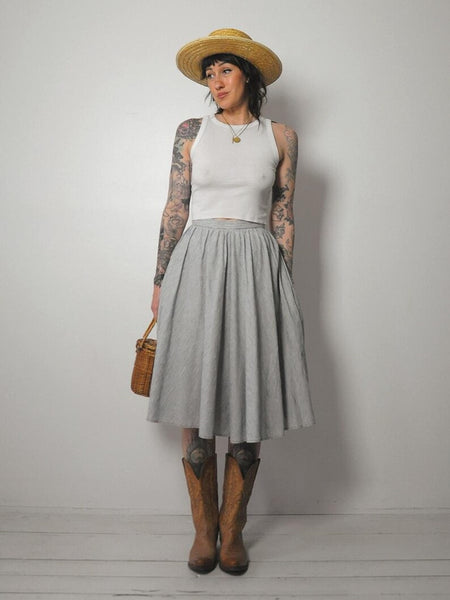 1970's Striped Full Circle Skirt