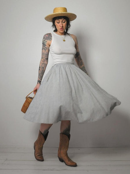 1970's Striped Full Circle Skirt