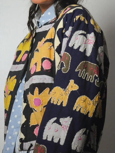 1980's Novelty Animal Patchwork Jacket
