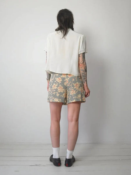 90's Floral Mini Skort