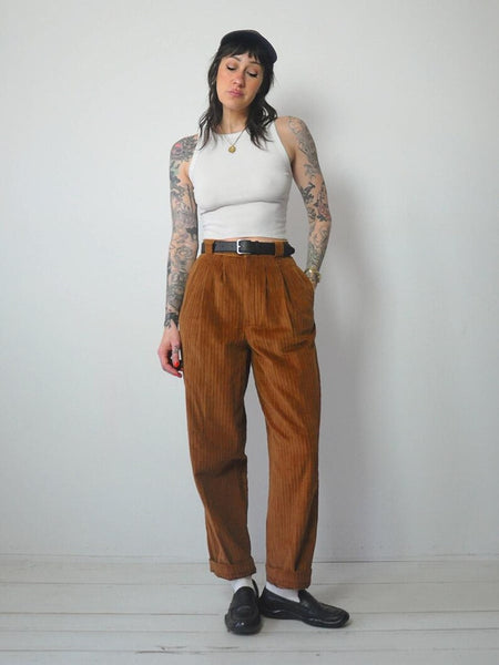 1980's Coco Brown Corduroy Trousers