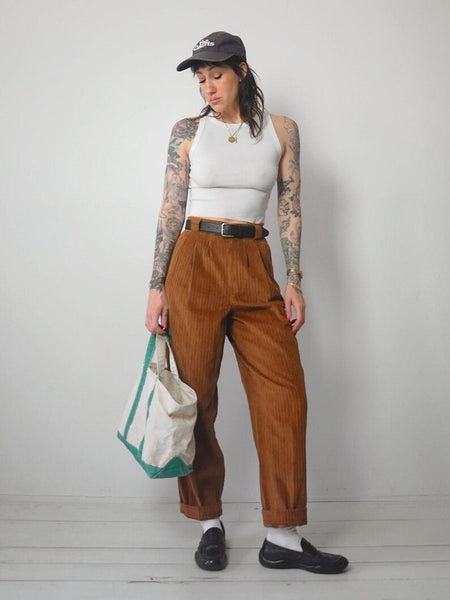 1980's Coco Brown Corduroy Trousers