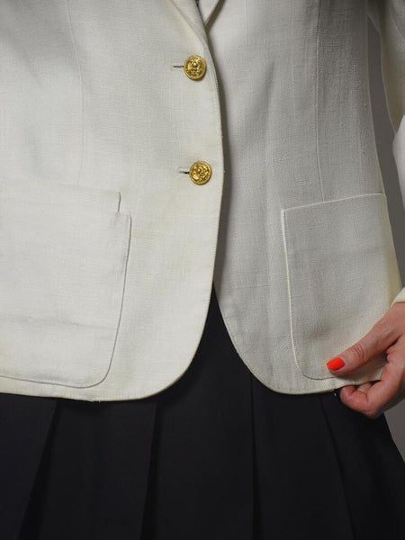 1980's Ivory Woven Blazer