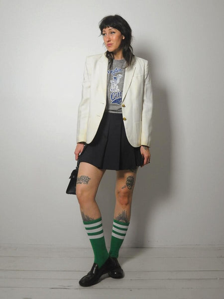 1980's Ivory Woven Blazer