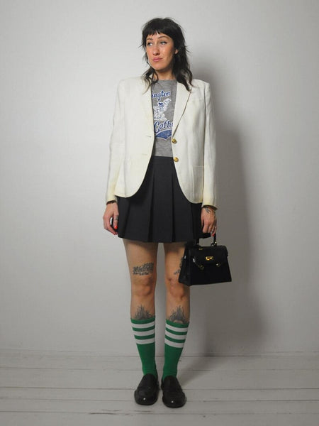 1980's Ivory Woven Blazer