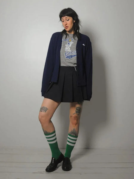 Navy Oversized Lacoste Cardigan