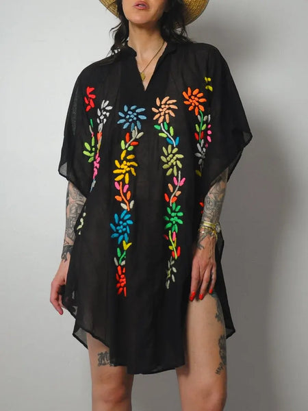 1970's Embroidered Tunic Dress