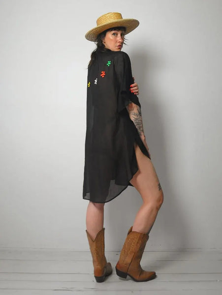 1970's Embroidered Tunic Dress