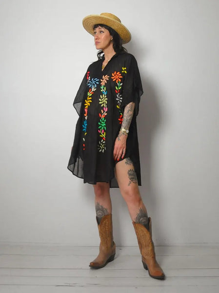 1970's Embroidered Tunic Dress