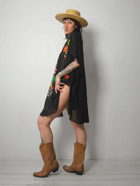1970's Embroidered Tunic Dress