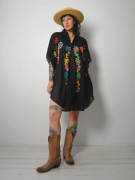 1970's Embroidered Tunic Dress