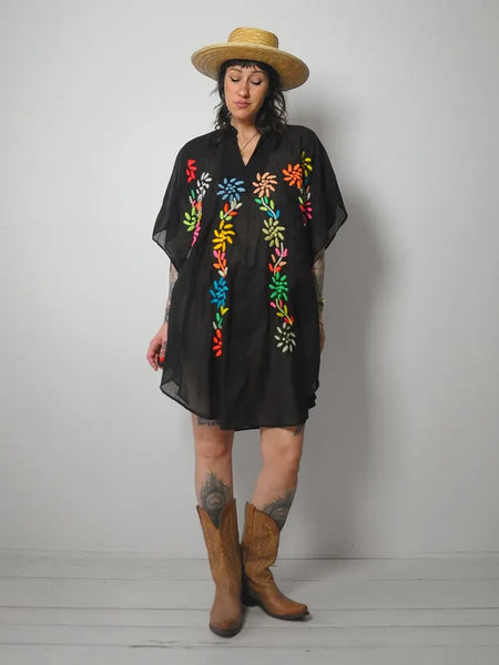 1970's Embroidered Tunic Dress