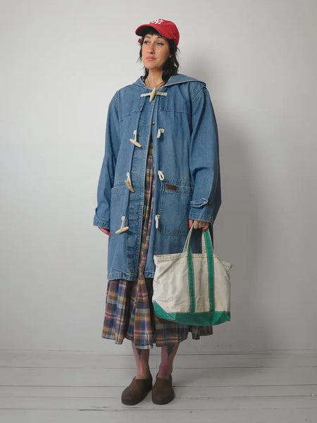 Oversized Denim Sailor Chore Coat