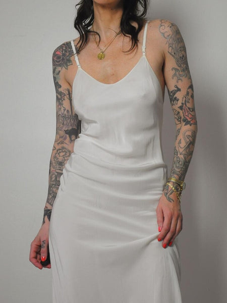 1950's Ivory Bias Slip Dress
