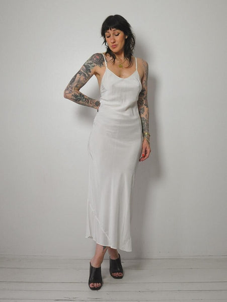 1950's Ivory Bias Slip Dress