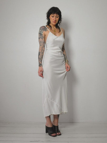 1950's Ivory Bias Slip Dress