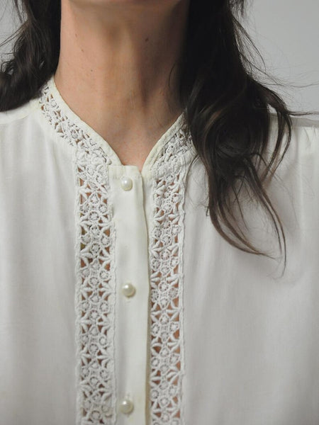 1950's Crochet Lace Blouse