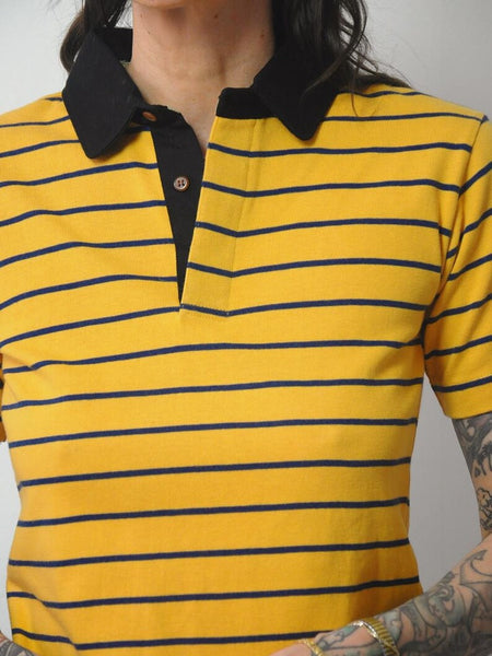 1980's Calvin Klein Striped Polo Shirt