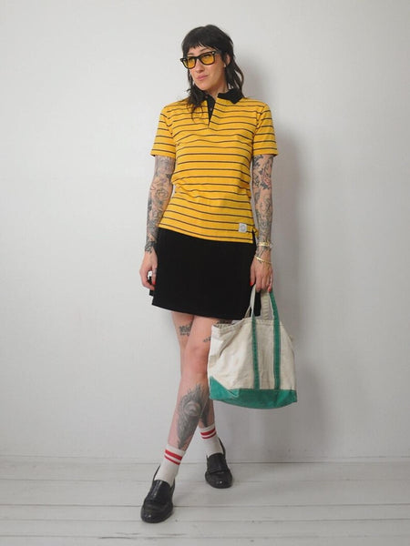 1980's Calvin Klein Striped Polo Shirt