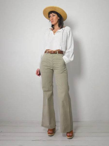 1970's Sage Flared Pants 28x33