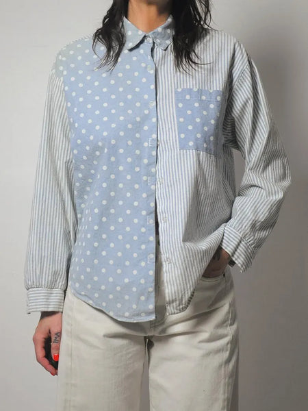 1980's Polka Dot & Stripe Shirt