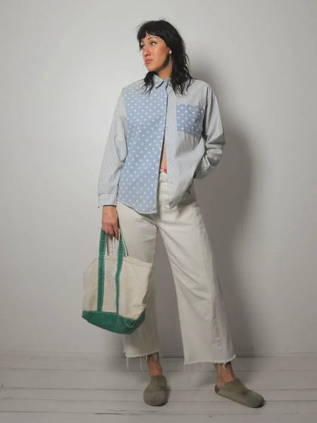 1980's Polka Dot & Stripe Shirt